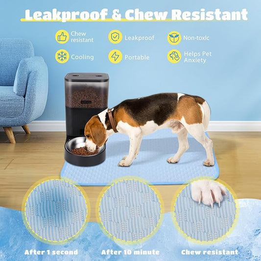 Dog Cooling Pad, Durable Dog Chill Bed Leakproof Pet Cooling Mat Scratch-Resistant Design for  Dogs Cats Puppy in Hot Summer,